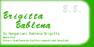 brigitta bablena business card